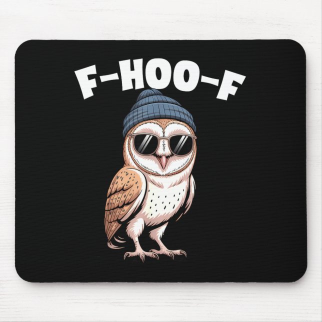 F-hoo-f Funny Bird Meme Graphic  Mouse Pad (Front)