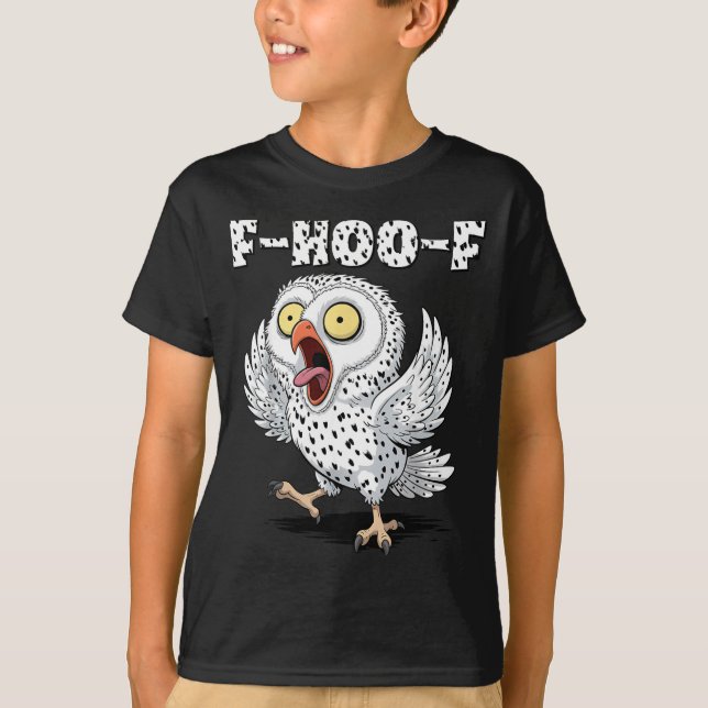 F-hoo-f Owl Meme – Funny Screaming Owl Bird Meme G T-Shirt (Front)