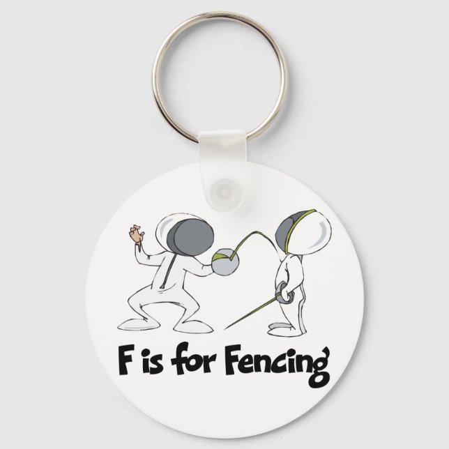 F is for Fencing Keychain (Front)