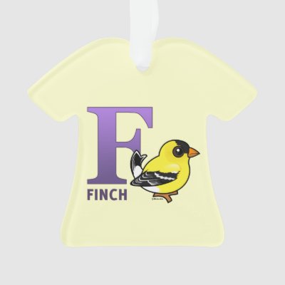 F is for Finch Ornament
