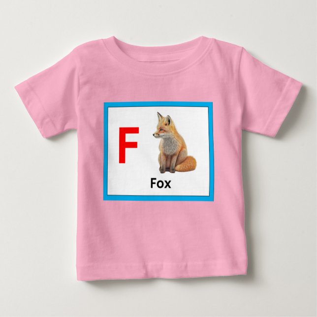F is for Fox Baby T-Shirt (Front)