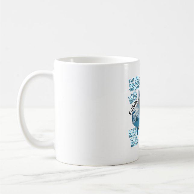 F is for Future Dolphin Trainer Coffee Mug (Left)