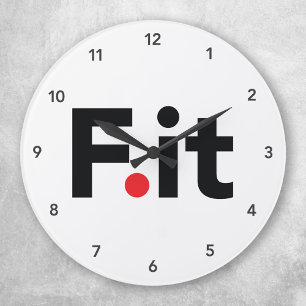F It Anti Fitness Slogan Round Clock