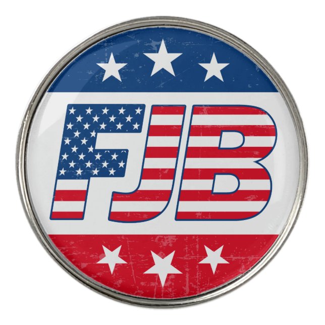 F Joe Biden anti Biden pro trump 2024 Golf Ball Marker (Front)