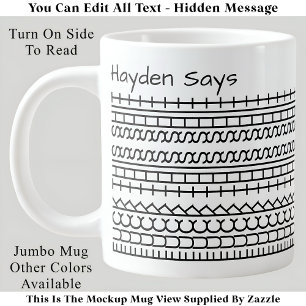 F**k This Shit-Hidden Message 144BW Funny Office Giant Coffee Mug
