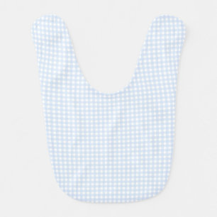 F & L Blue Gingham Baby Bib