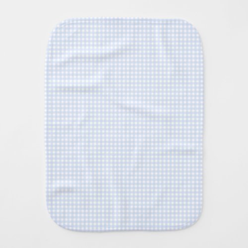 F  L Blue Gingham Baby Burp Cloth