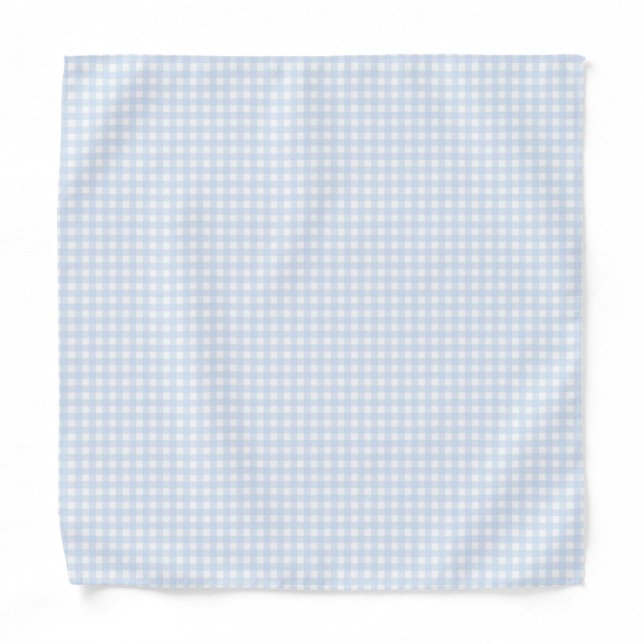 F & L Blue Gingham Bandana (Front)