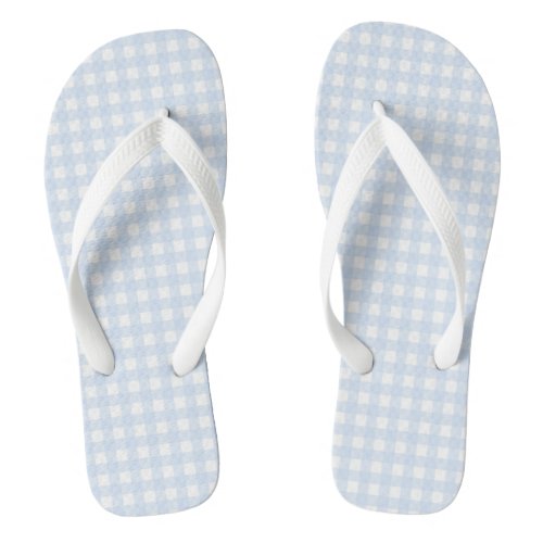 F  L Blue Gingham Flip Flops