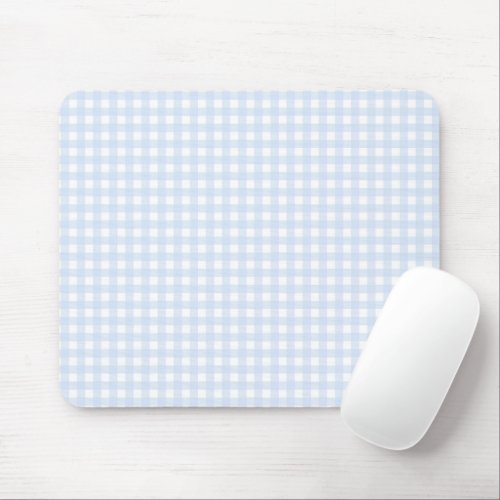 F  L Blue Gingham Mouse Pad