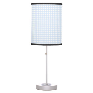 F & L Blue Gingham Table Lamp