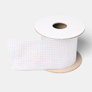 F & L Colorful Gingham Satin Ribbon