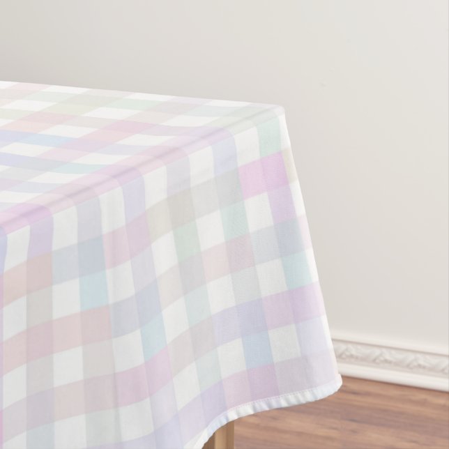 F & L Colorful Gingham Tablecloth (In Situ)