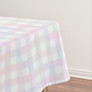 F & L Colorful Gingham Tablecloth