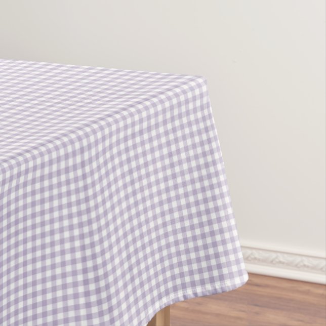 F & L Dark Purple Gingham Tablecloth (In Situ)