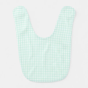 F & L Green Gingham Baby Bib