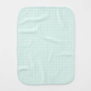F & L Green Gingham Baby Burp Cloth
