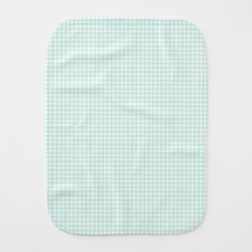 F  L Green Gingham Baby Burp Cloth