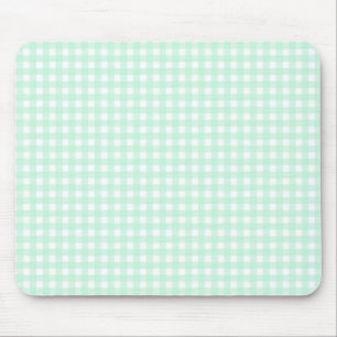 F & L Green Gingham Mouse Pad