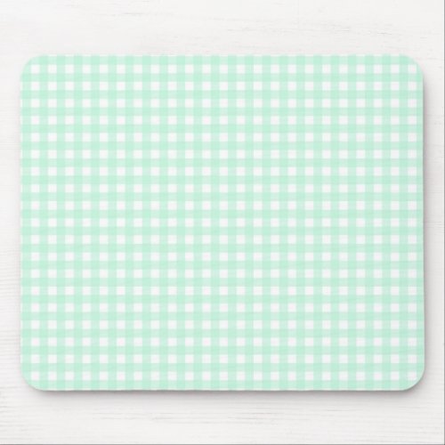 F  L Green Gingham Mouse Pad