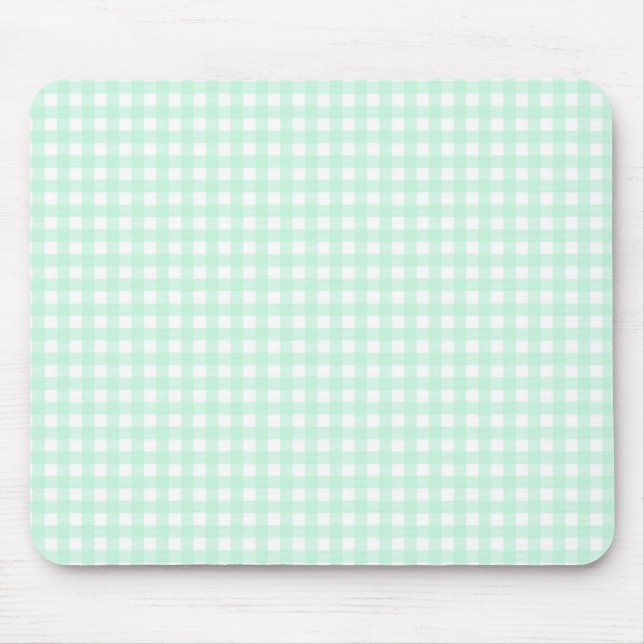 F & L Green Gingham Mouse Pad (Front)