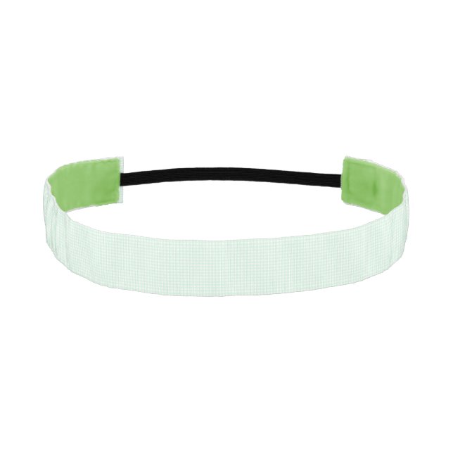 F & L Green Gingham Non-Slip Headbands (Front)