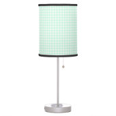 F & L Green Gingham Table Lamp (Left)