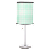 F & L Green Gingham Table Lamp (Right)