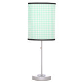 F & L Green Gingham Table Lamp (Front)