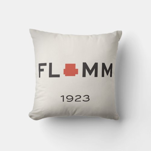 F L  M M 1923 with NEU Power Gib Throw Pillow