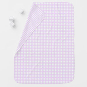 F & L Pastel Purple Gingham Baby Blanket