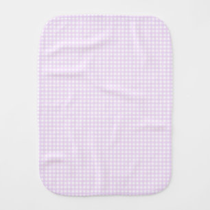 F & L Pastel Purple Gingham Baby Burp Cloth