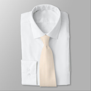 F & L Peach Gingham Neck Tie