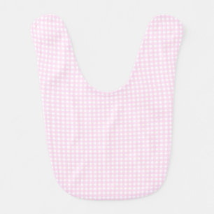 F & L Pink Gingham Baby Bib