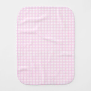 F & L Pink Gingham Baby Burp Cloth