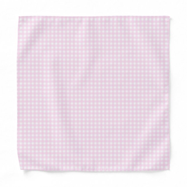 F & L Pink Gingham Bandana (Front)