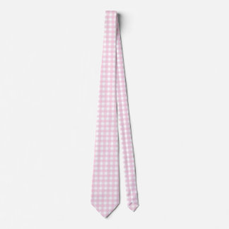 F & L Pink Gingham Neck Tie