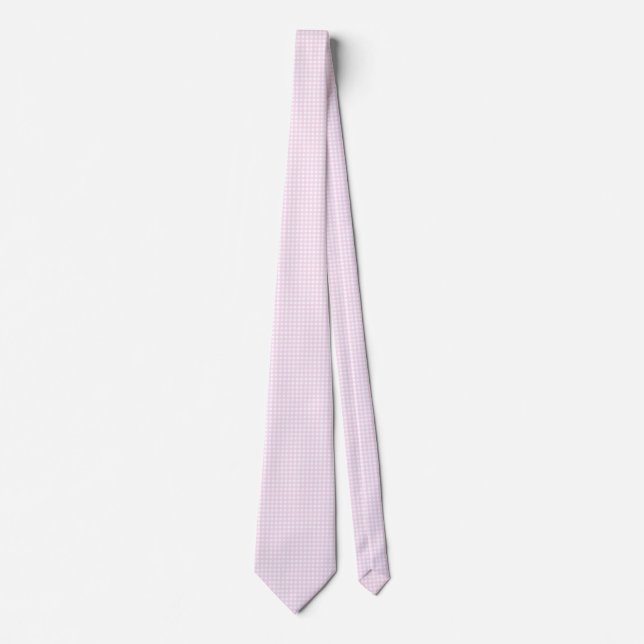F & L Pink Gingham Neck Tie (Front)