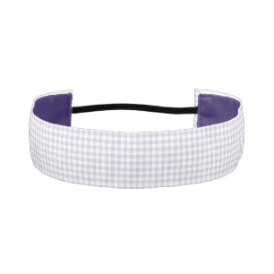 F & L Purple Gingham Athletic Headband
