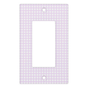 F & L Purple Gingham Light Switch Cover