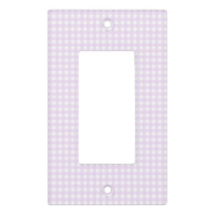 F & L Purple Gingham Light Switch Cover