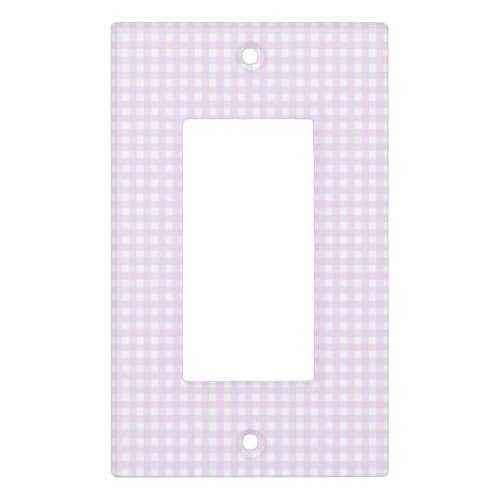 F  L Purple Gingham Light Switch Cover