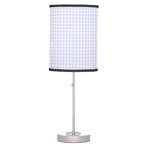 F  L Purple Gingham Table Lamp