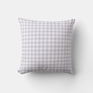 F & L Purple Plaid Throw Pillow