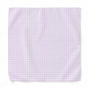 F & L Small Purple Gingham Bandana