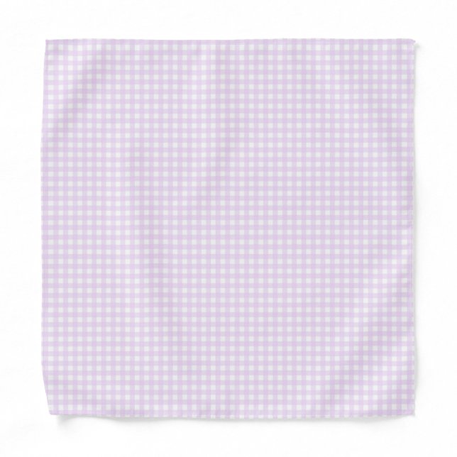 F & L Small Purple Gingham Bandana (Front)