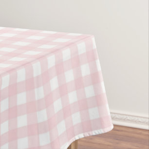 F & L Tan Gingham Tablecloth