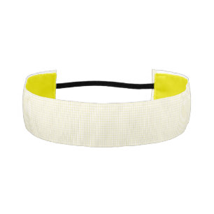 F & L Yellow Gingham Athletic Headband