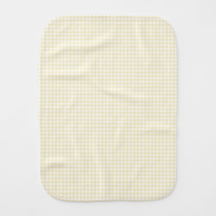 F & L Yellow Gingham Baby Burp Cloth