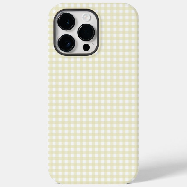 F & L Yellow Gingham Case-Mate iPhone Case (Back)